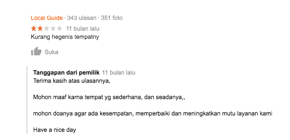 google my business review gagal