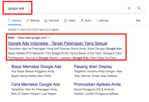 search google ads